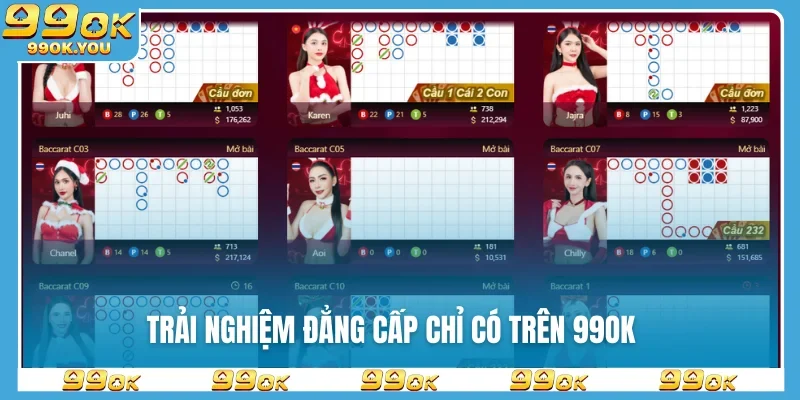 Trải nghiệm đẳng cấp chỉ có trên 99OK
